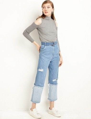Quần jeans 2 màu xu hướng hè thu 2016