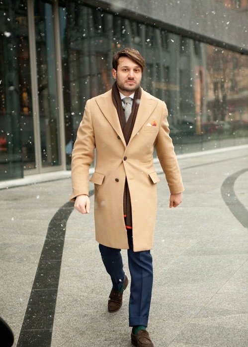 Áo khoác dạ nam dáng dài măng tô thanh lịch cho bạn nam dạo phố